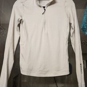NOBULL Cream Quarter-Zip Sweatshirt